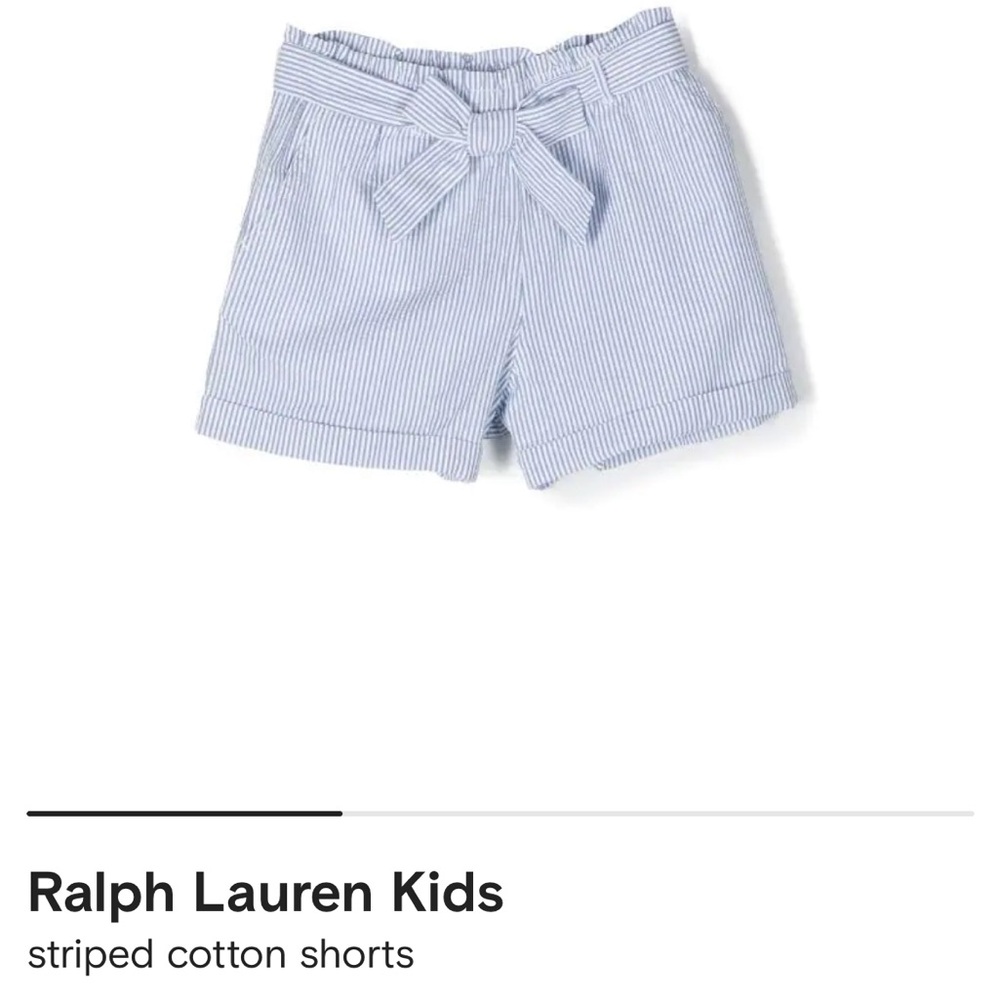 Ralph Lauren Seersucker Striped Cotton Shorts PullOn Elastic Waist - Picture 2 of 9
